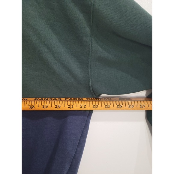 Cheetah Mervyns Colorblock Pullover Vtg Sweatshirt Men's Size L Green Navy - Picture 5 of 6